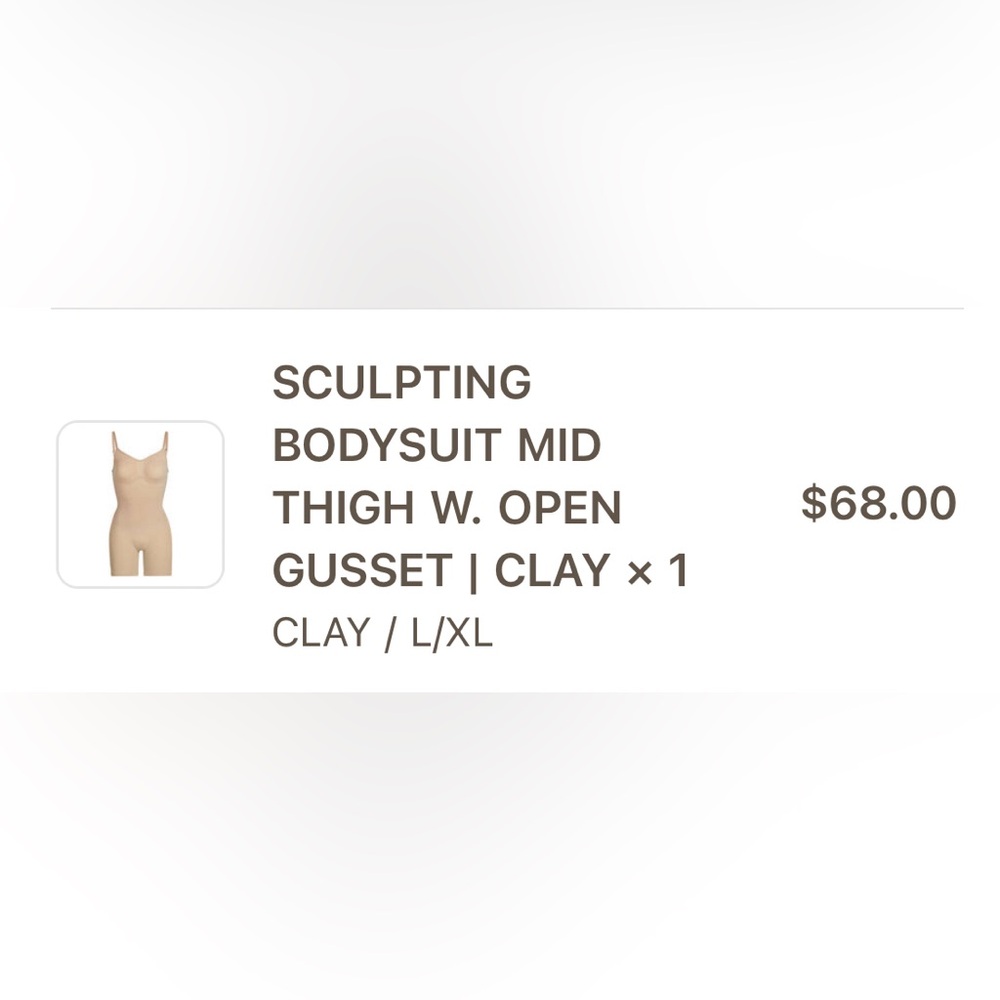 Skims Bodysuit w/open gusset
